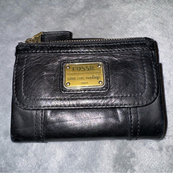 Fossil Handbags - Fossil Lamb Hide Leather Leather Trifold Wallet